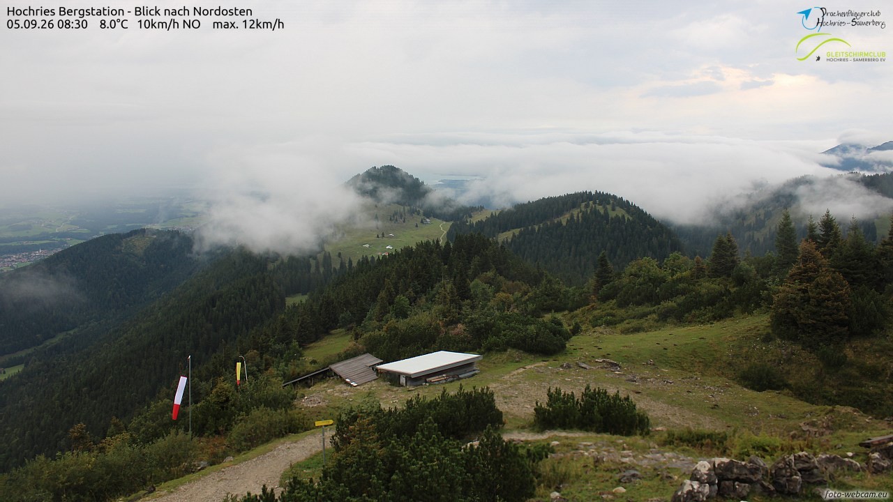 Archived image Webcam Hochries - View to the northeast