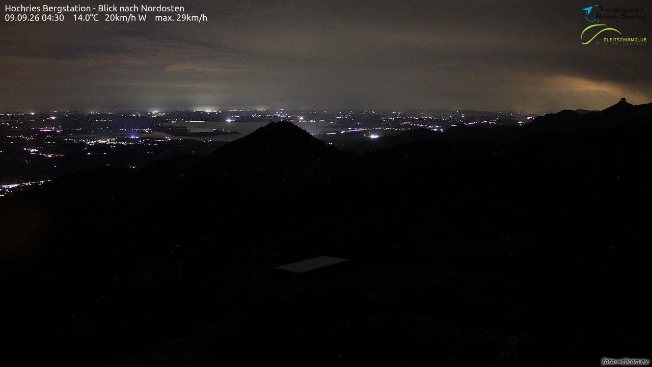 Archived image Webcam Hochries - View to the northeast