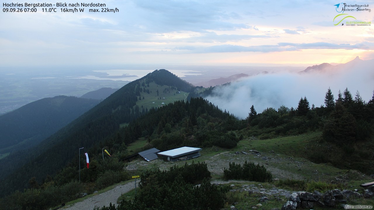 Archived image Webcam Hochries - View to the northeast