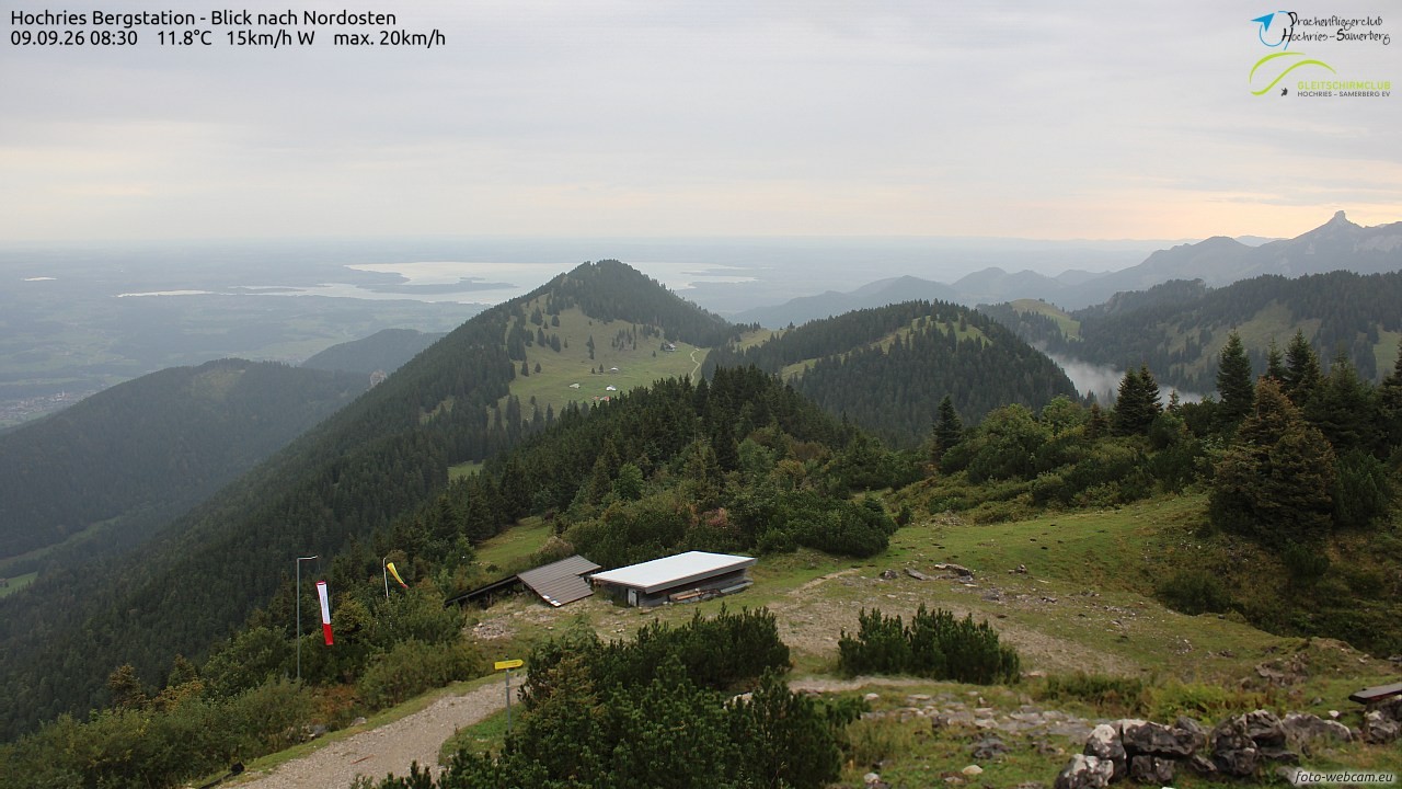 Archived image Webcam Hochries - View to the northeast