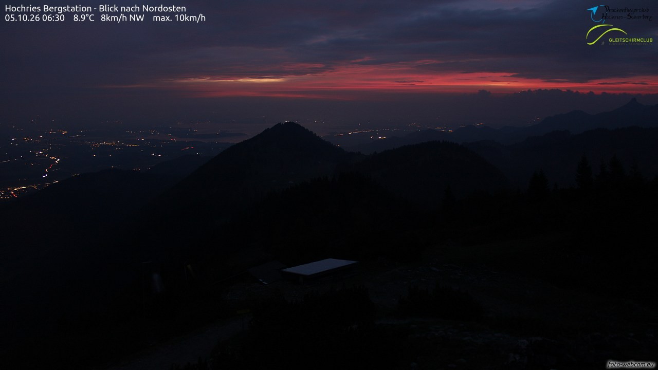 Archived image Webcam Hochries - View to the northeast