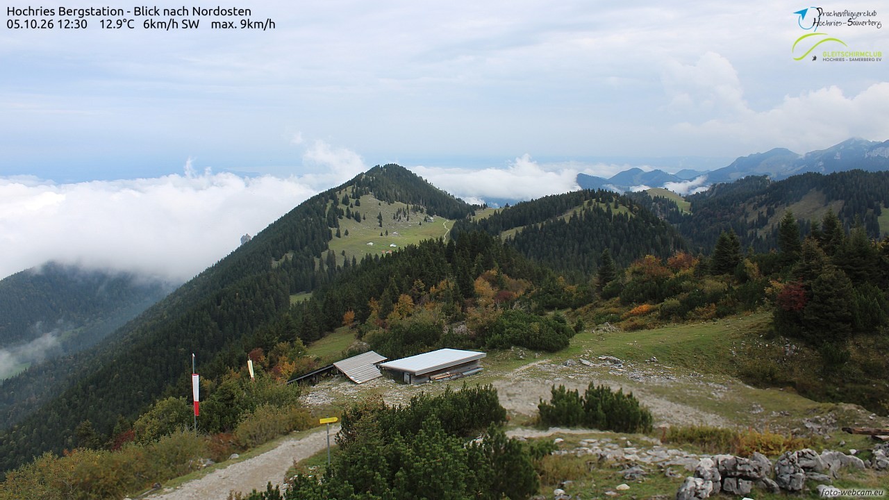 Archived image Webcam Hochries - View to the northeast