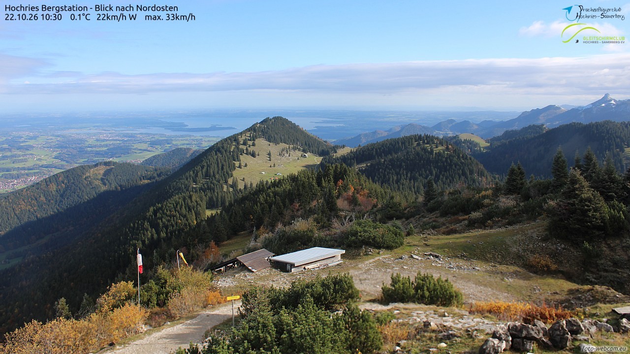 Archived image Webcam Hochries - View to the northeast