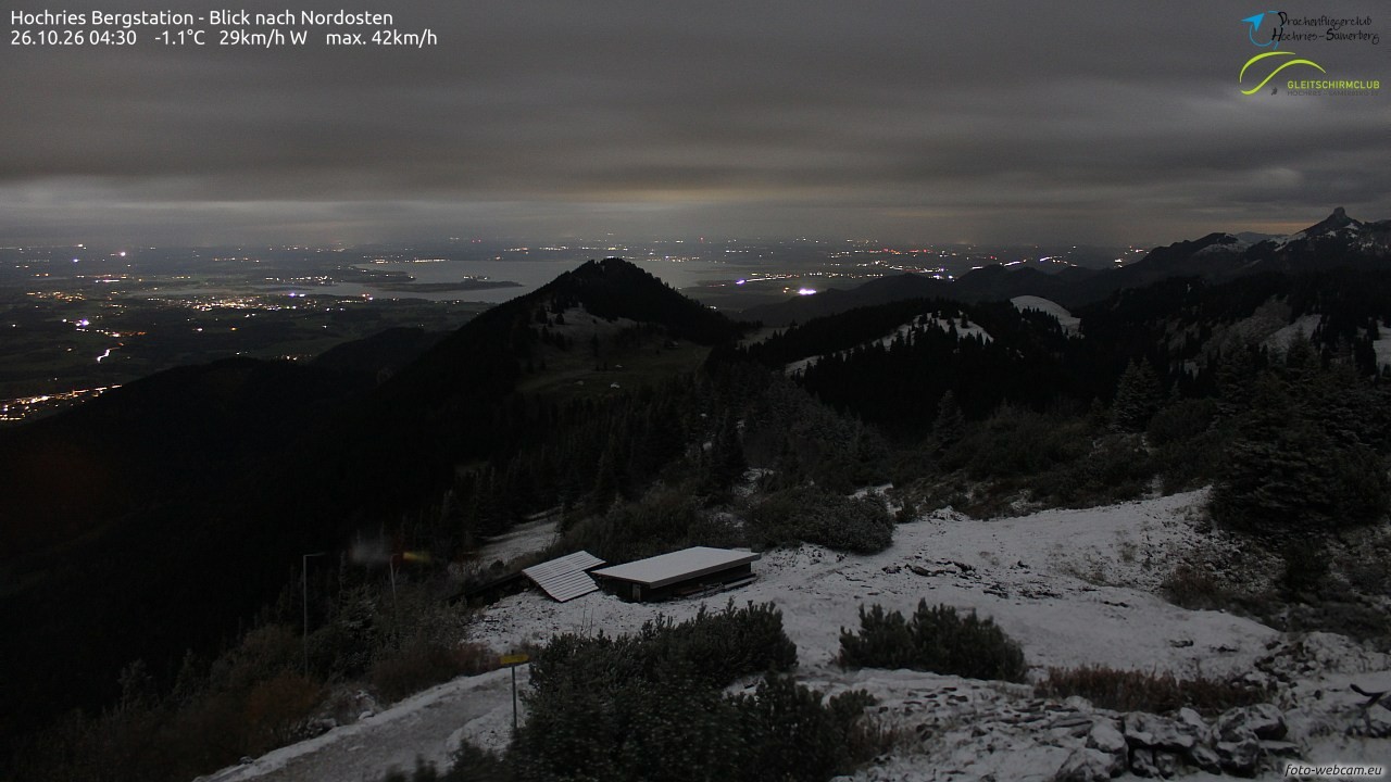 Archived image Webcam Hochries - View to the northeast