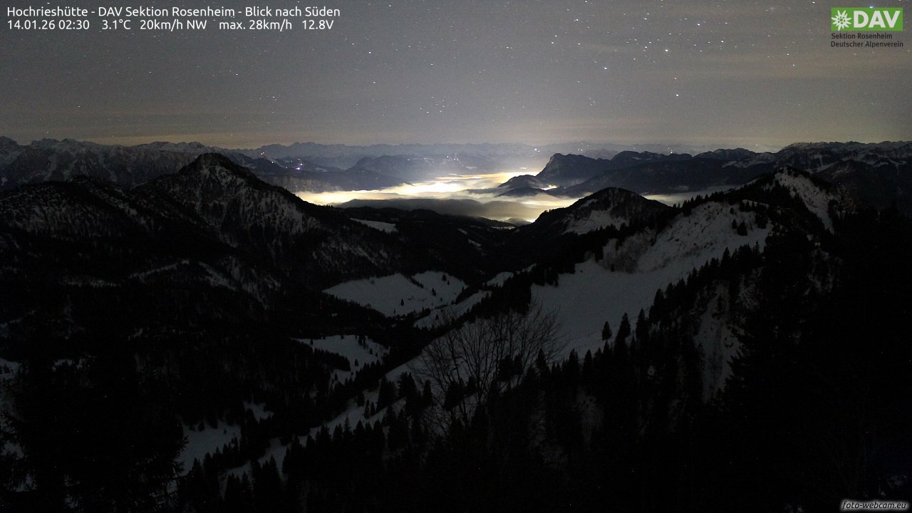 Archiv Foto Webcam Hochries Süd