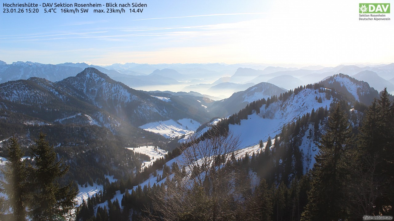 Archiv Foto Webcam Hochries Süd