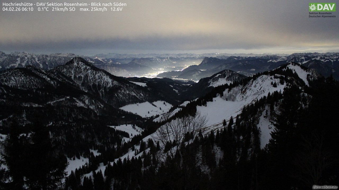 Archiv Foto Webcam Hochries Süd