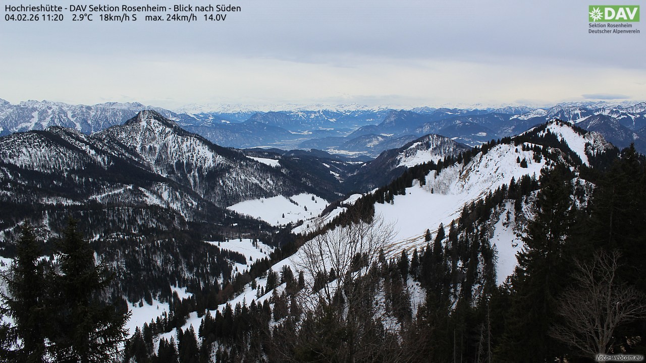Archiv Foto Webcam Hochries Süd