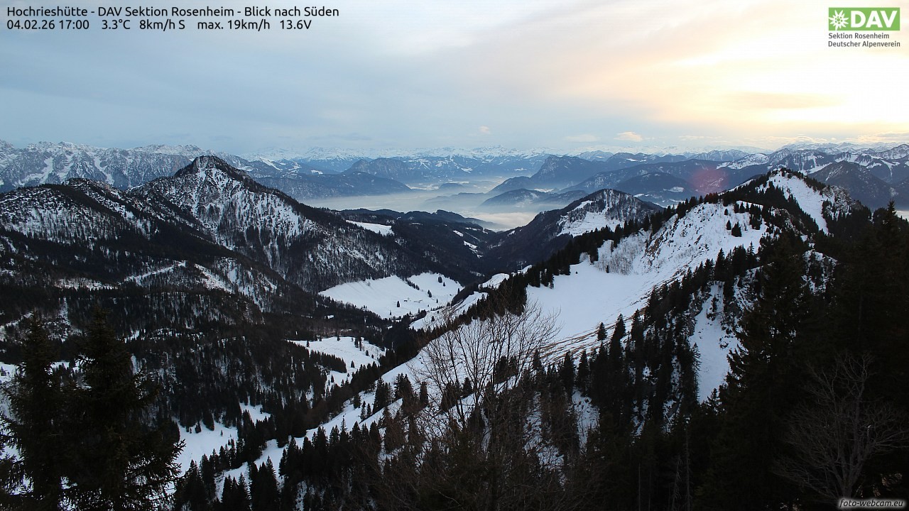 Archiv Foto Webcam Hochries Süd