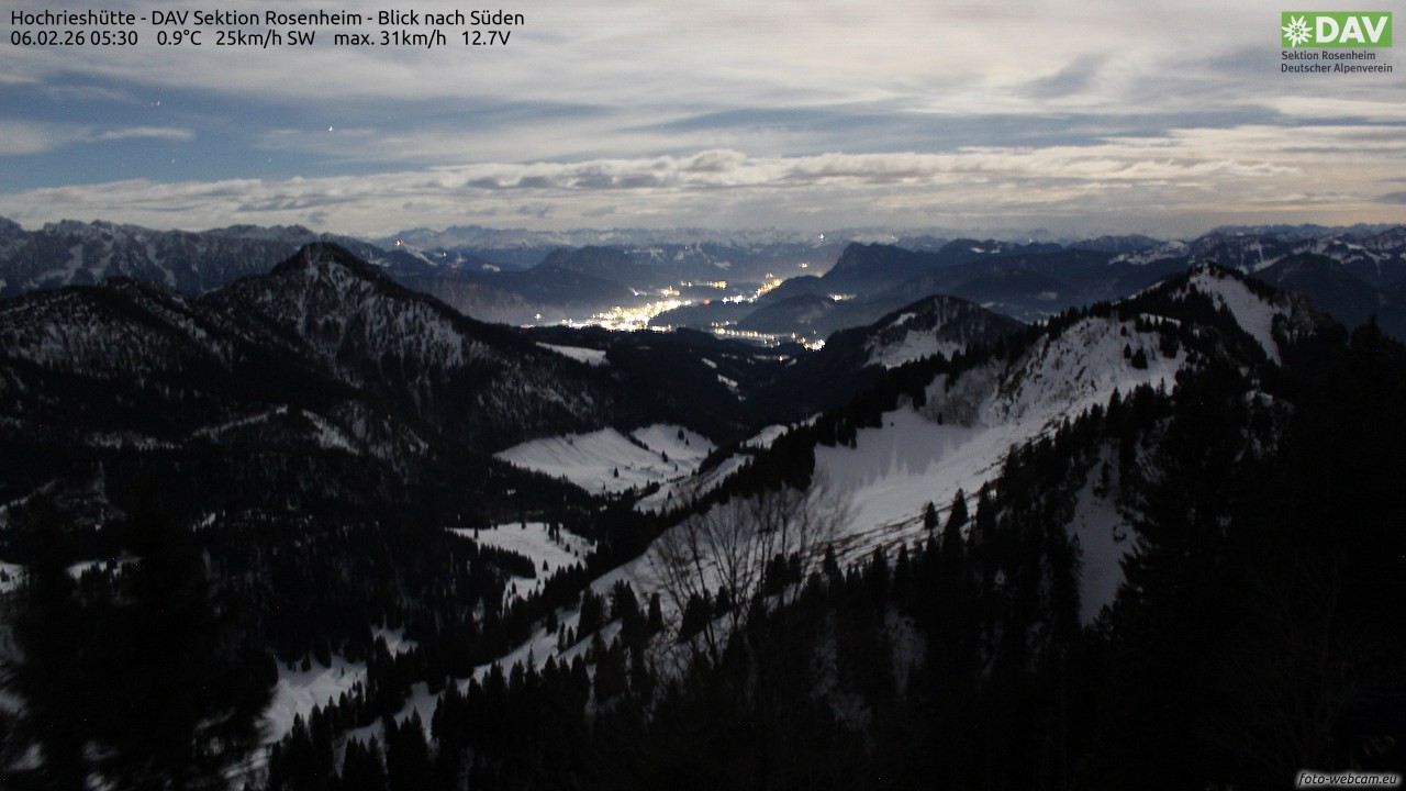 Archiv Foto Webcam Hochries Süd