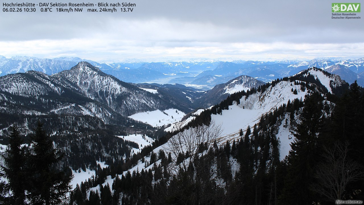Archiv Foto Webcam Hochries Süd