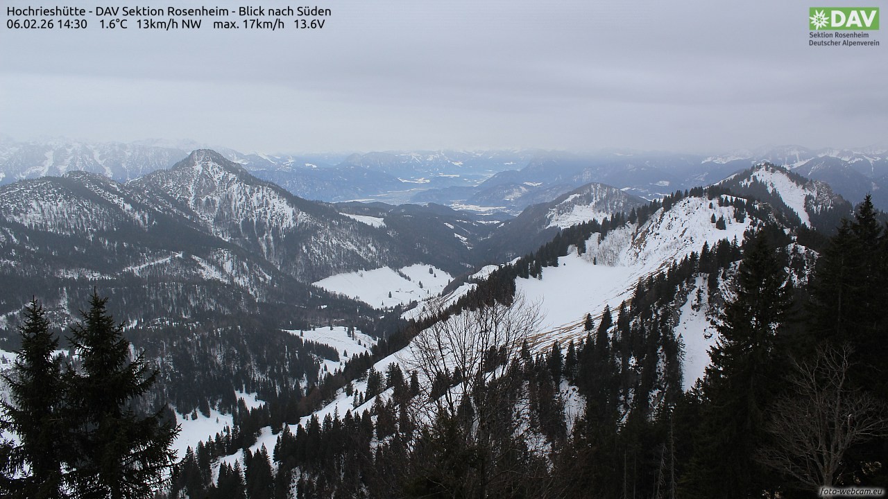 Archiv Foto Webcam Hochries Süd