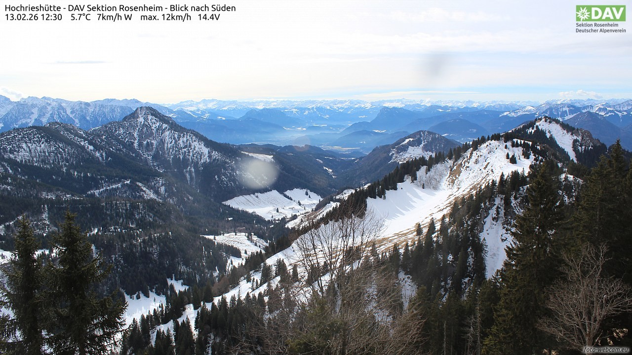 Archiv Foto Webcam Hochries Süd