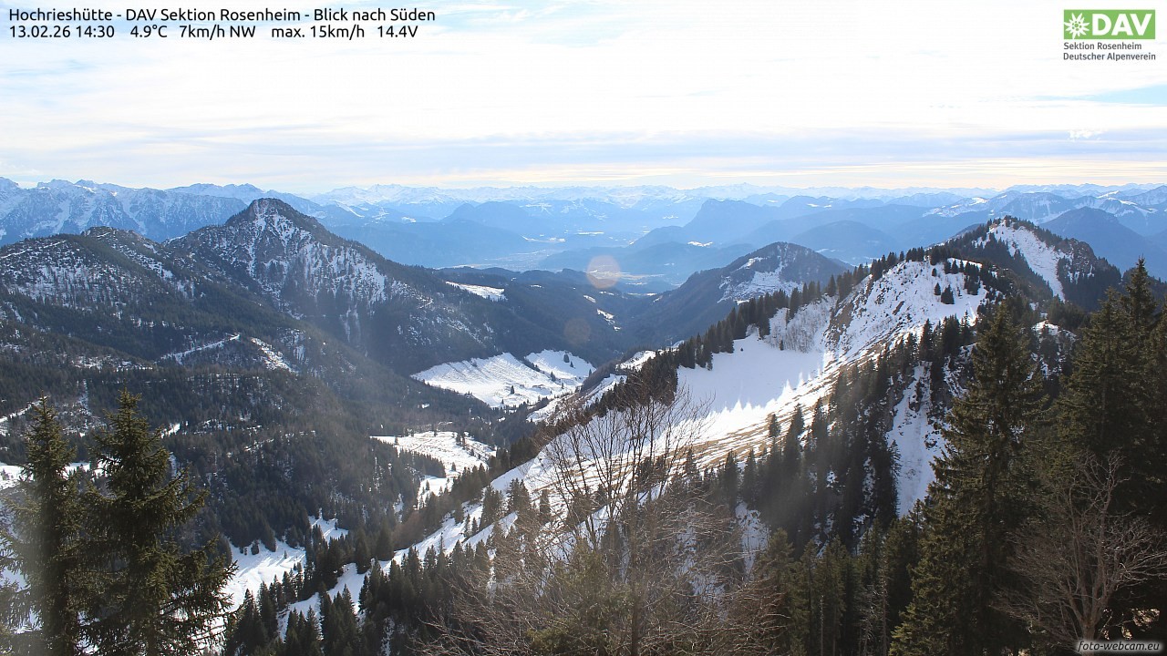 Archiv Foto Webcam Hochries Süd