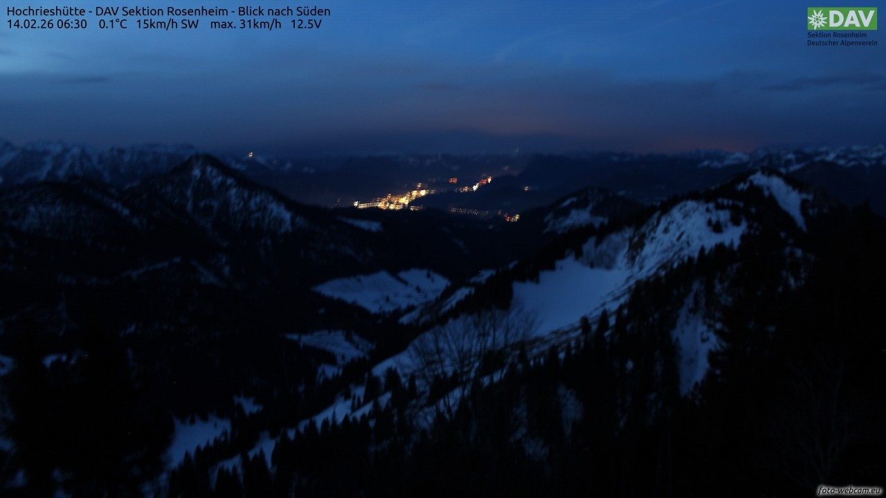 Archiv Foto Webcam Hochries Süd