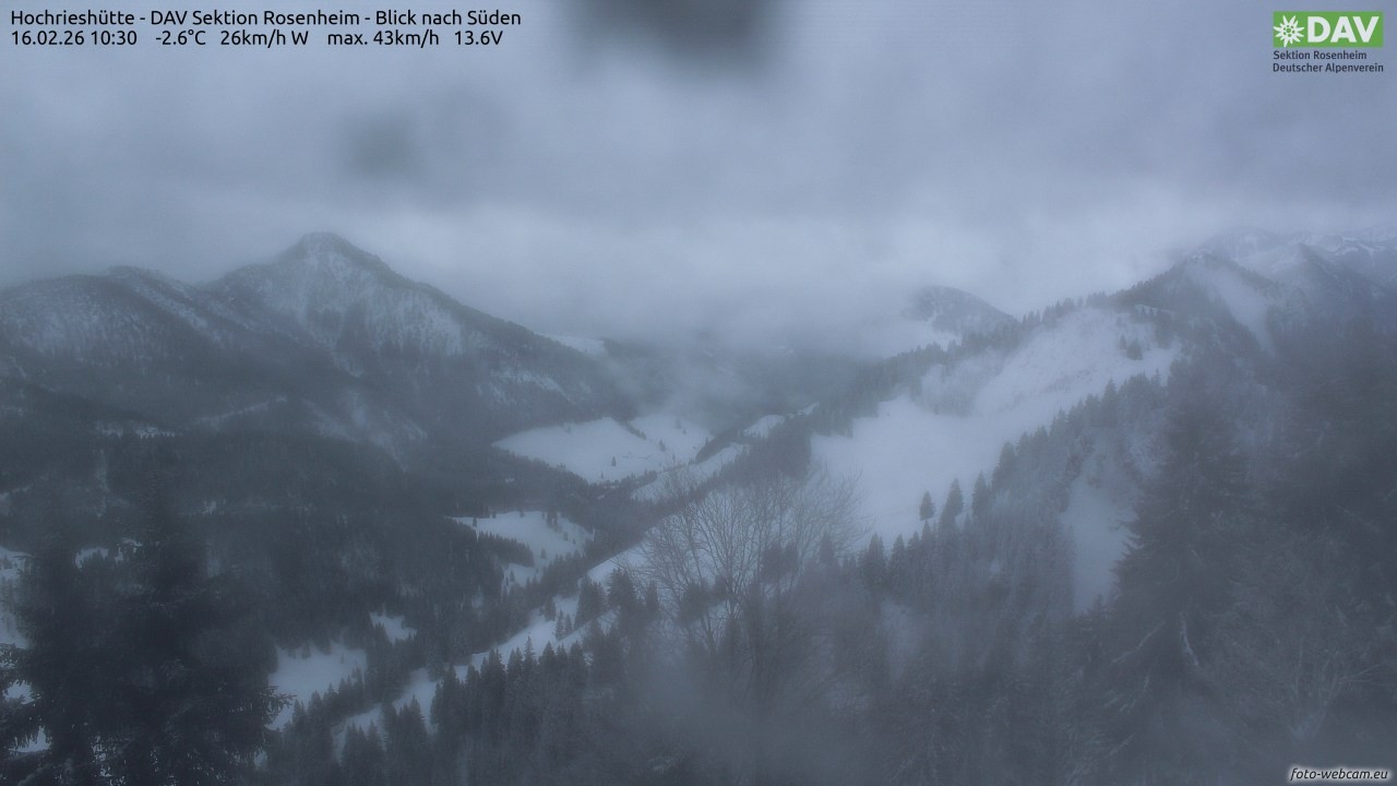 Archiv Foto Webcam Hochries Süd