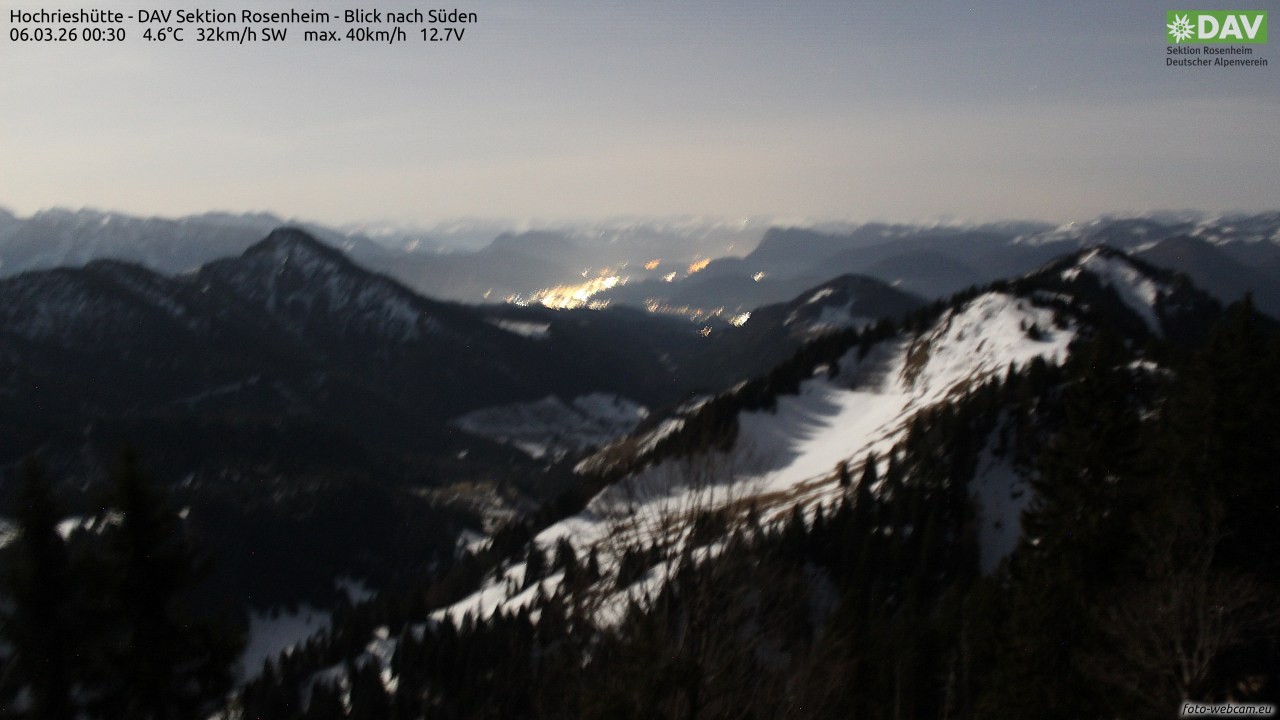 Archiv Foto Webcam Hochries Süd