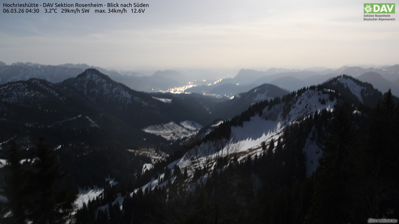 Archiv Foto Webcam Hochries Süd