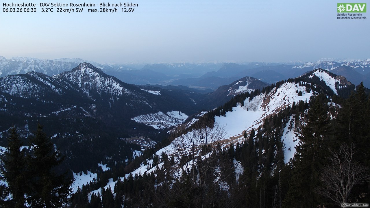 Archiv Foto Webcam Hochries Süd