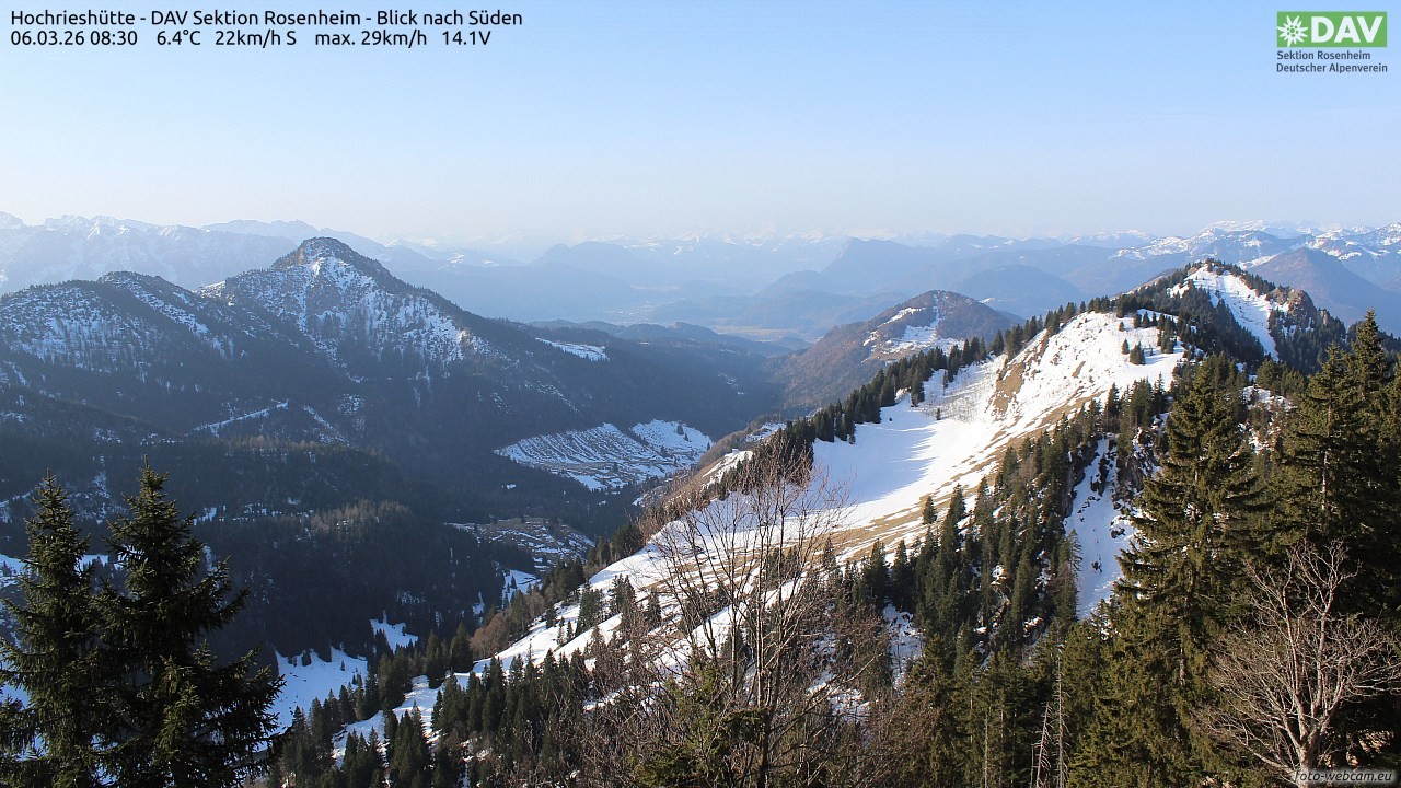 Archiv Foto Webcam Hochries Süd