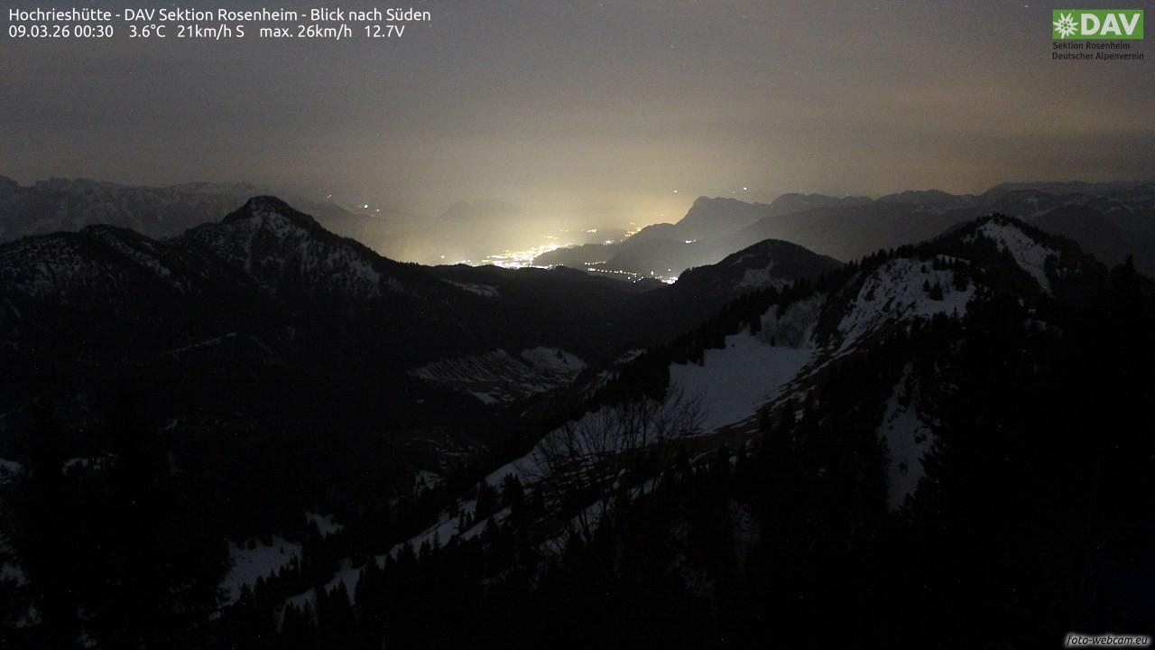 Archiv Foto Webcam Hochries Süd