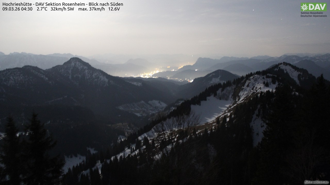 Archiv Foto Webcam Hochries Süd