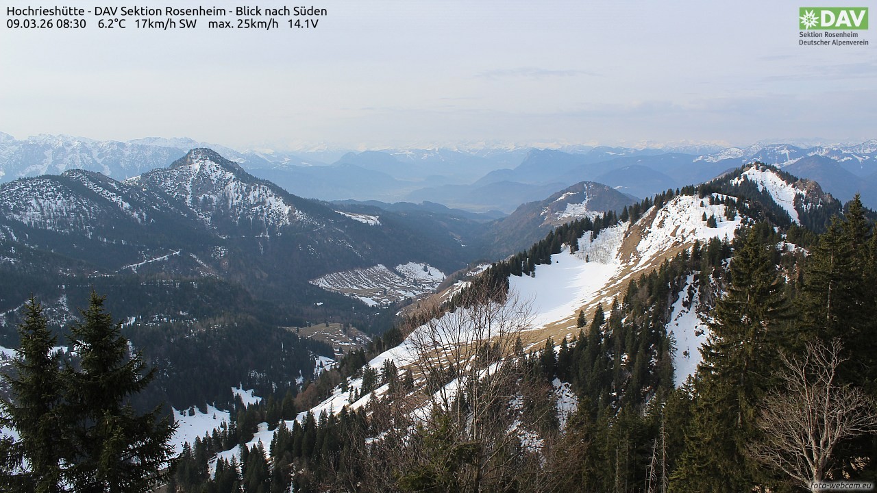 Archiv Foto Webcam Hochries Süd