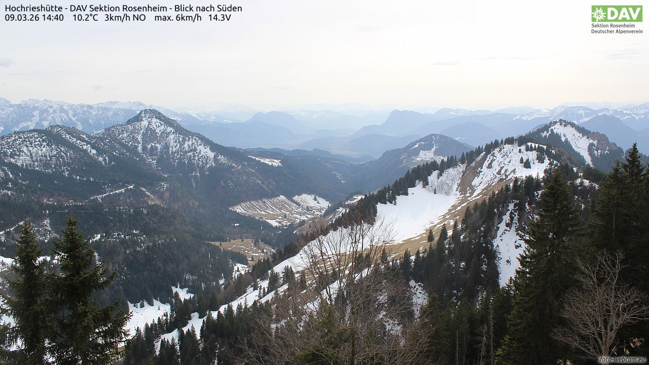 Archiv Foto Webcam Hochries Süd