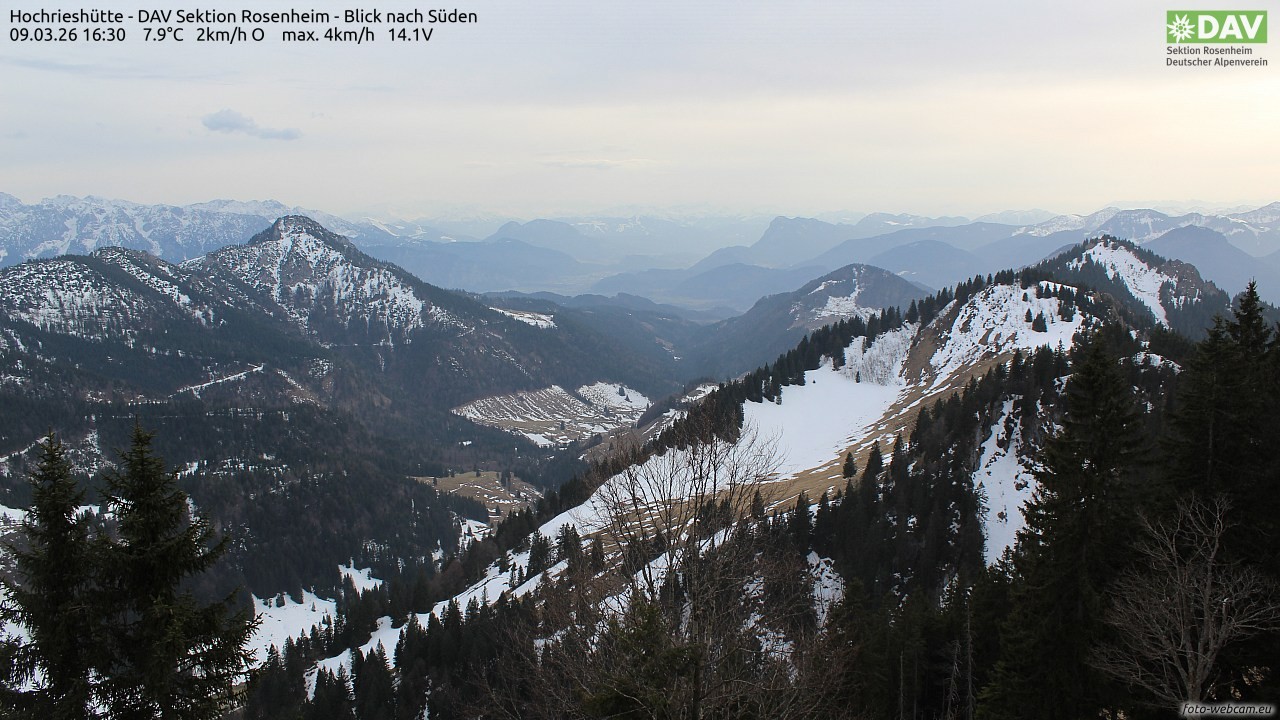 Archiv Foto Webcam Hochries Süd