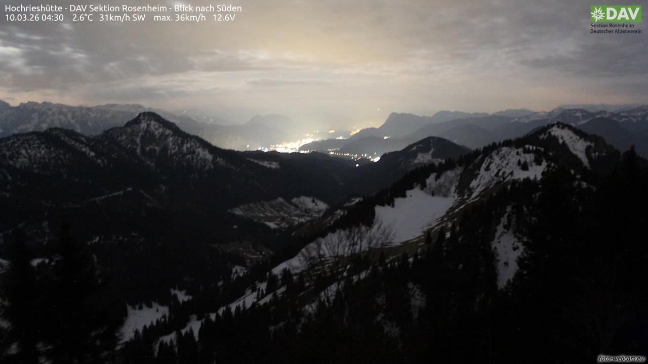 Archiv Foto Webcam Hochries Süd