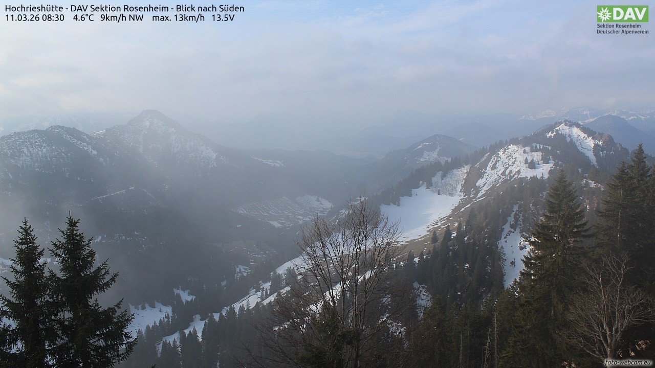 Archiv Foto Webcam Hochries Süd