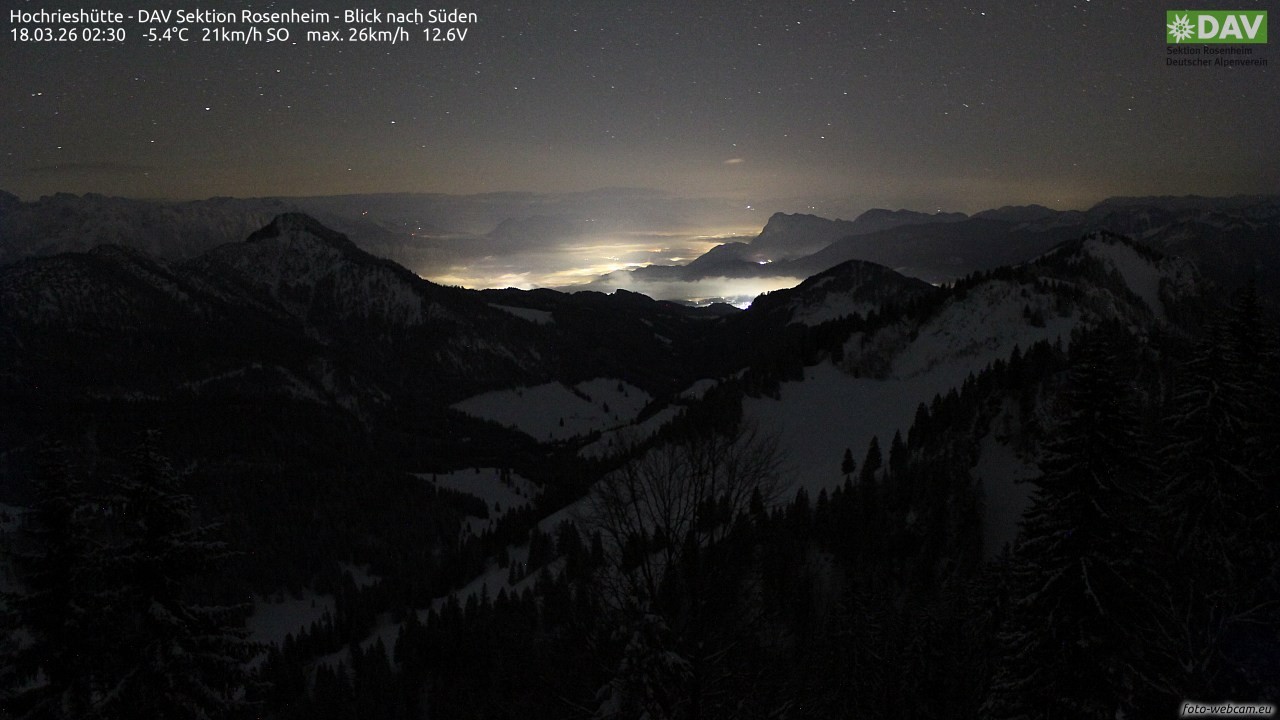 Archiv Foto Webcam Hochries Süd