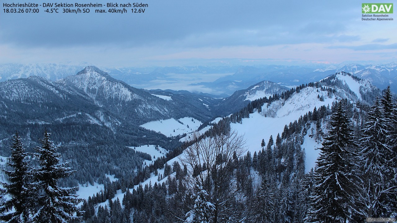 Archiv Foto Webcam Hochries Süd