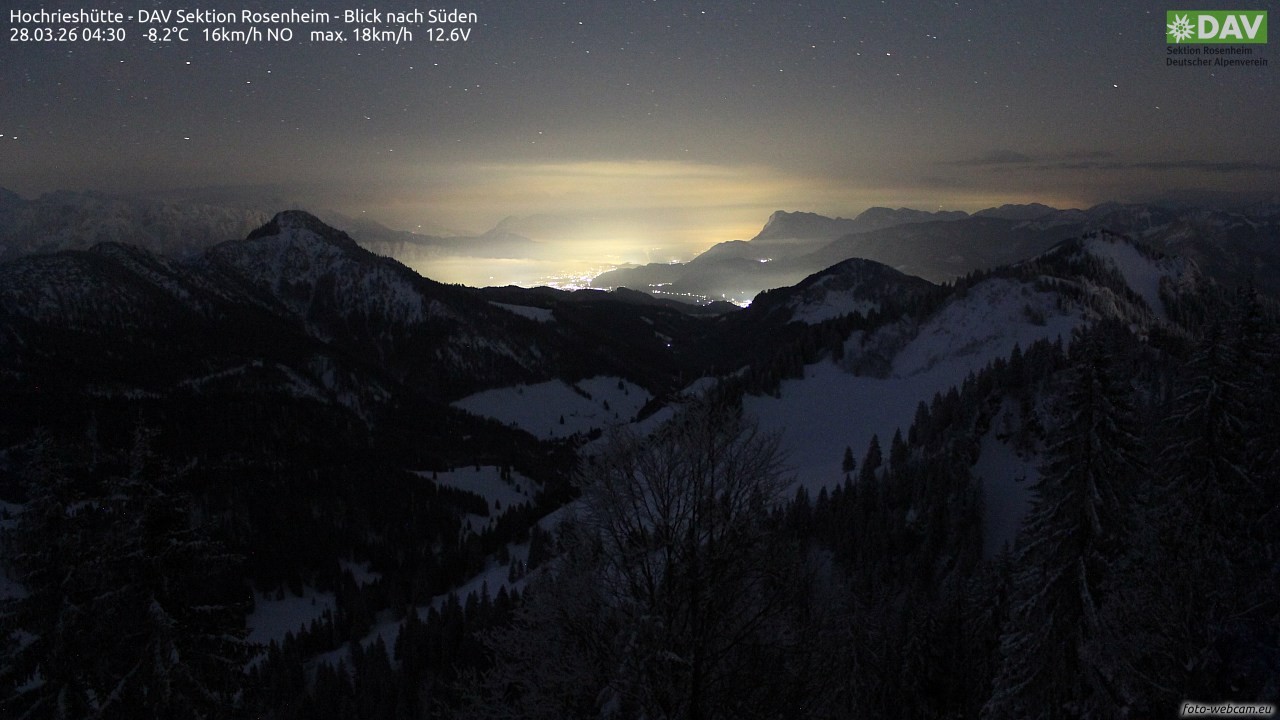 Archiv Foto Webcam Hochries Süd