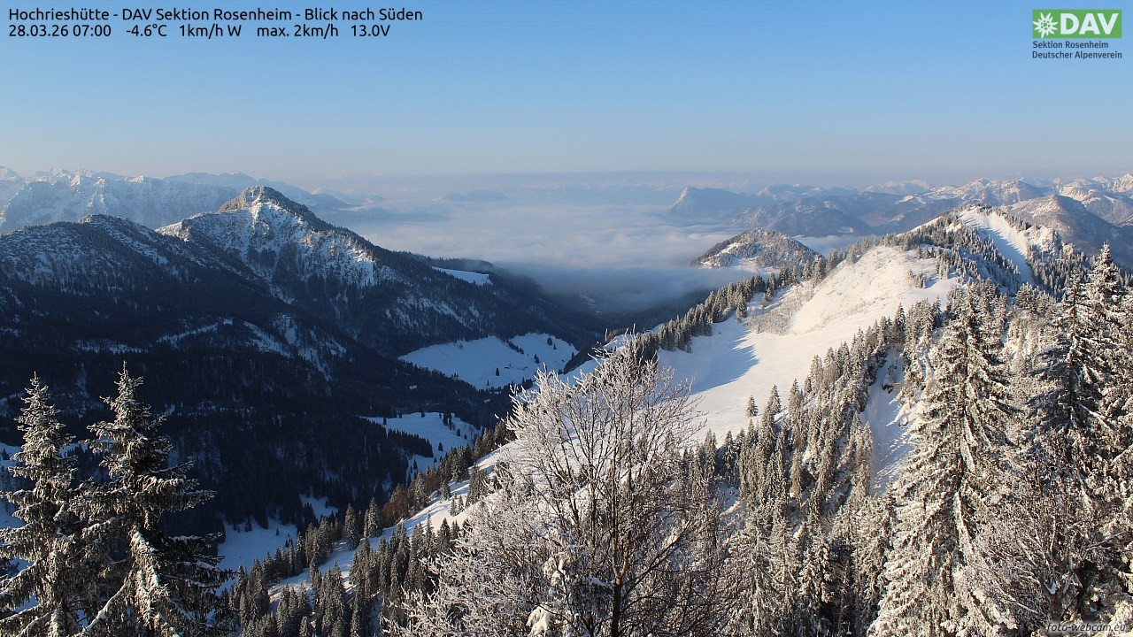 Archiv Foto Webcam Hochries Süd