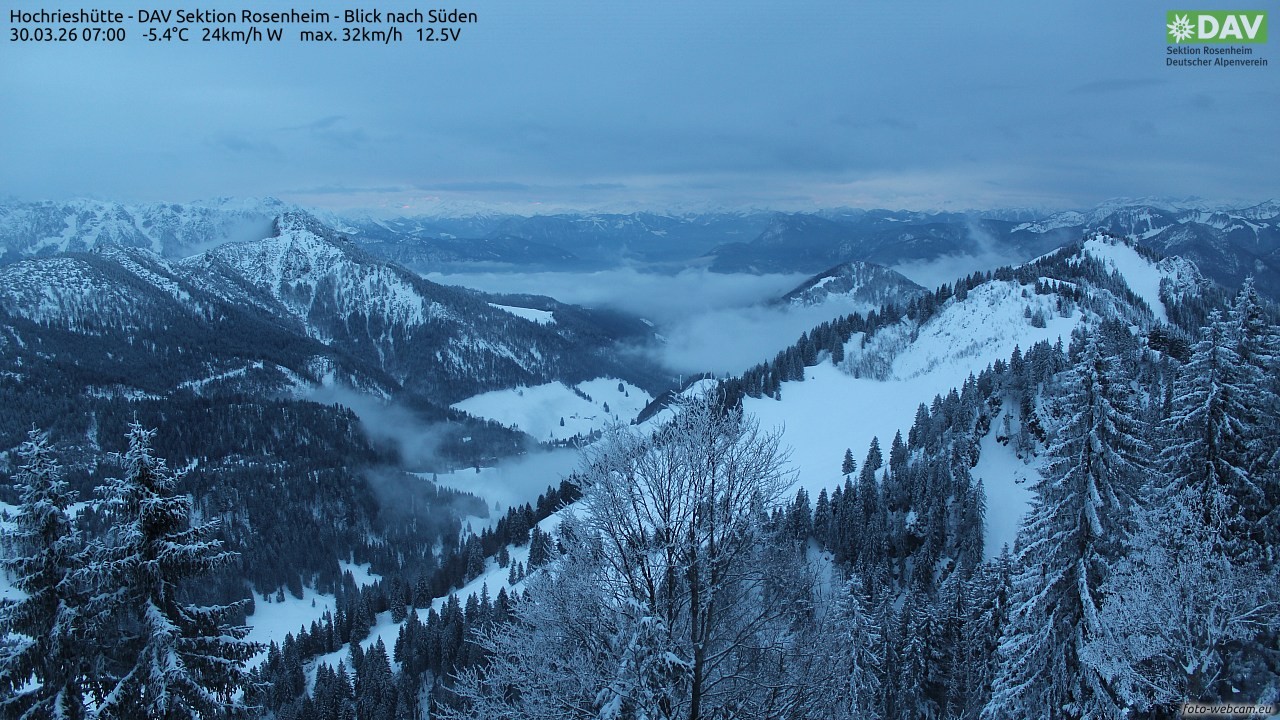 Archiv Foto Webcam Hochries Süd