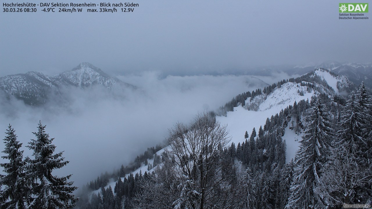 Archiv Foto Webcam Hochries Süd