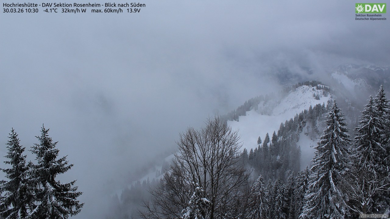 Archiv Foto Webcam Hochries Süd