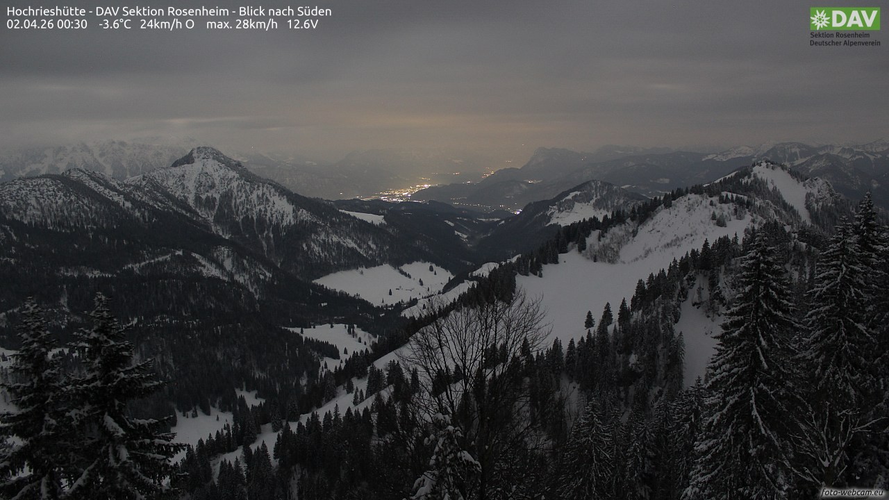 Archiv Foto Webcam Hochries Süd