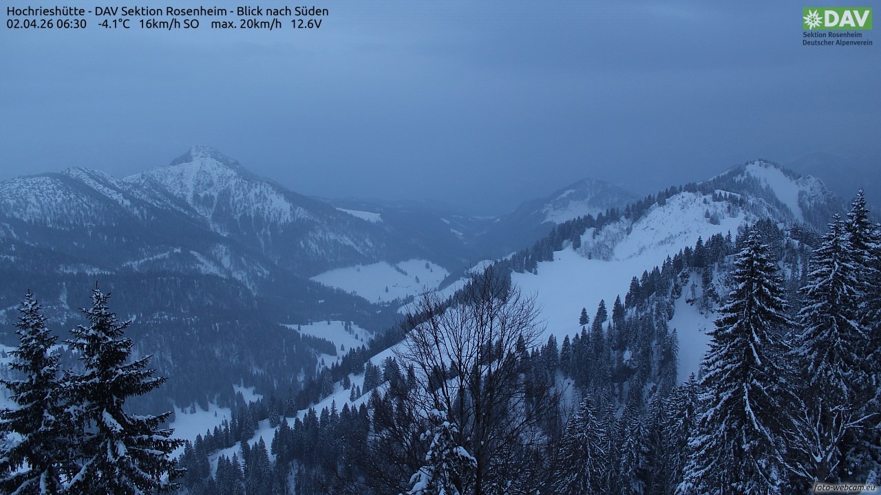 Archiv Foto Webcam Hochries Süd