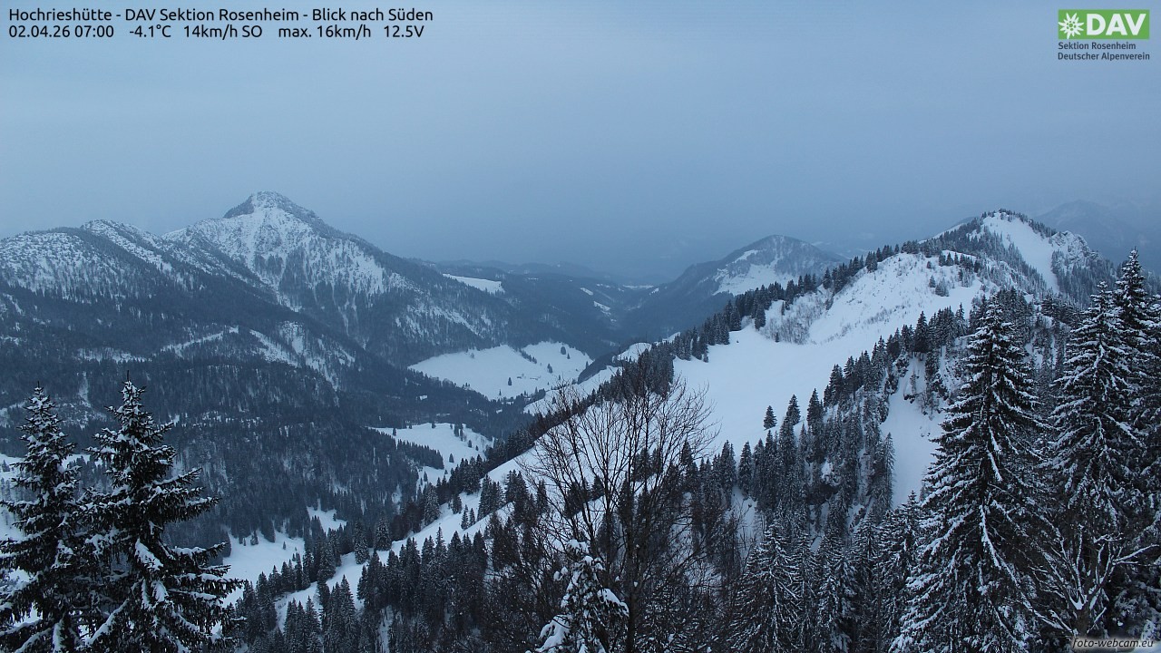 Archiv Foto Webcam Hochries Süd