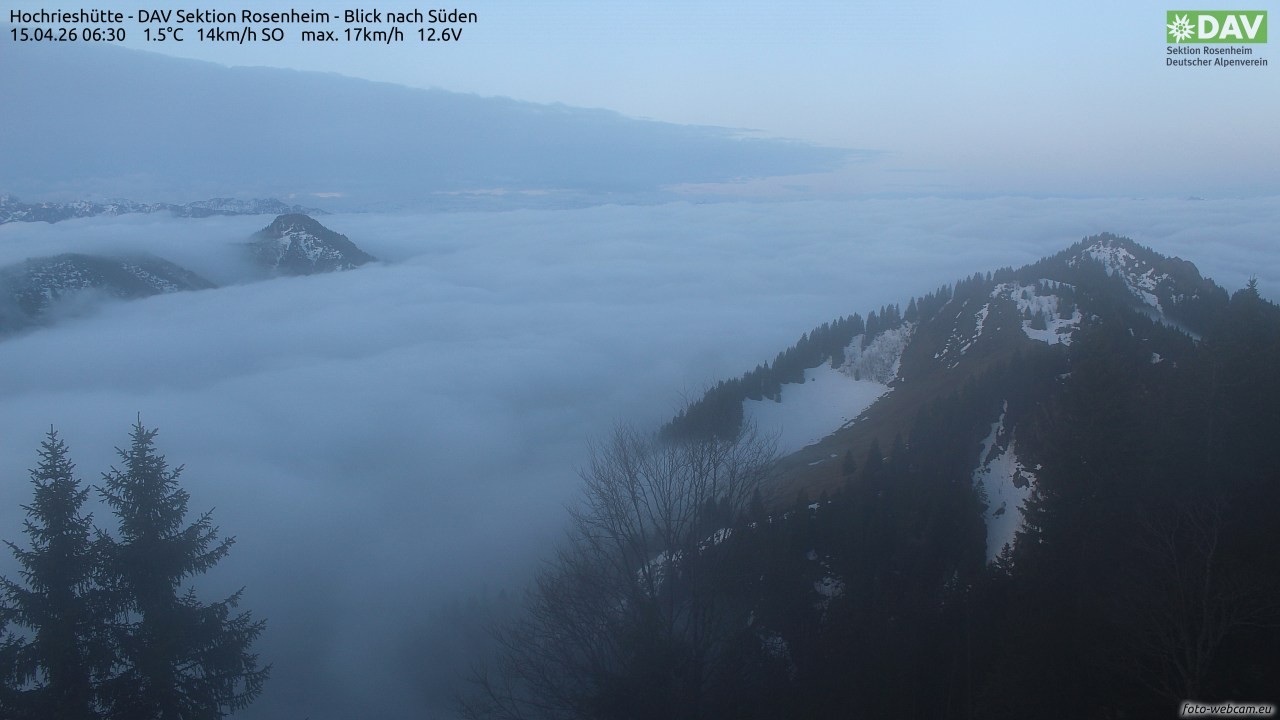 Archiv Foto Webcam Hochries Süd