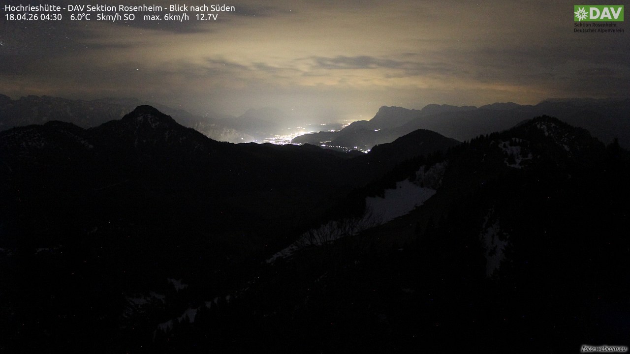 Archiv Foto Webcam Hochries Süd