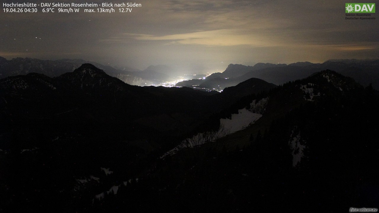 Archiv Foto Webcam Hochries Süd