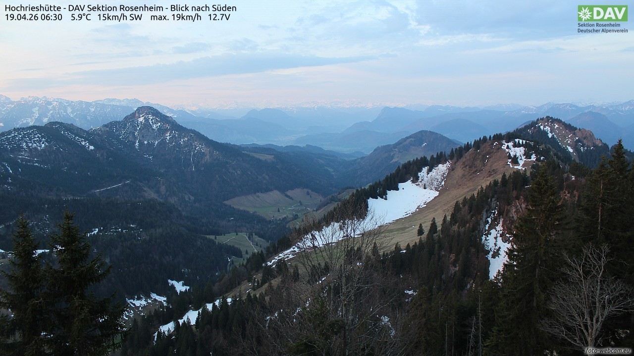 Archiv Foto Webcam Hochries Süd