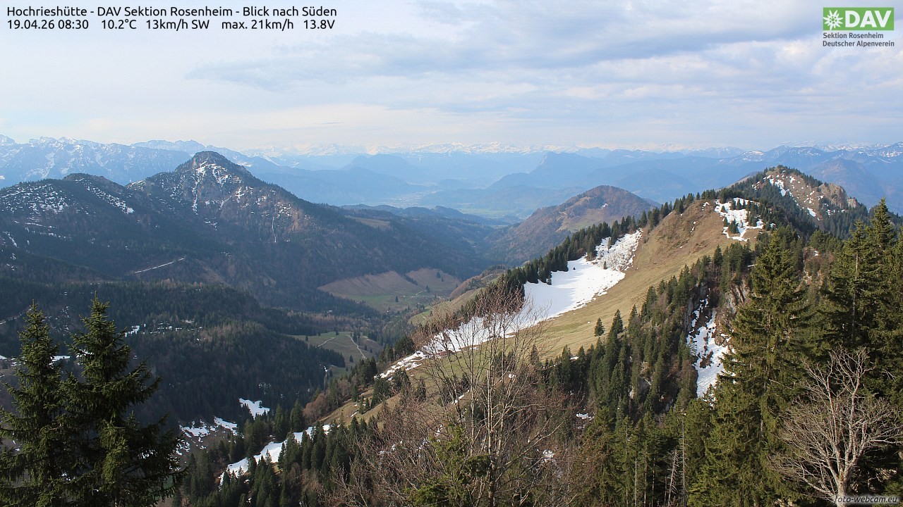 Archiv Foto Webcam Hochries Süd