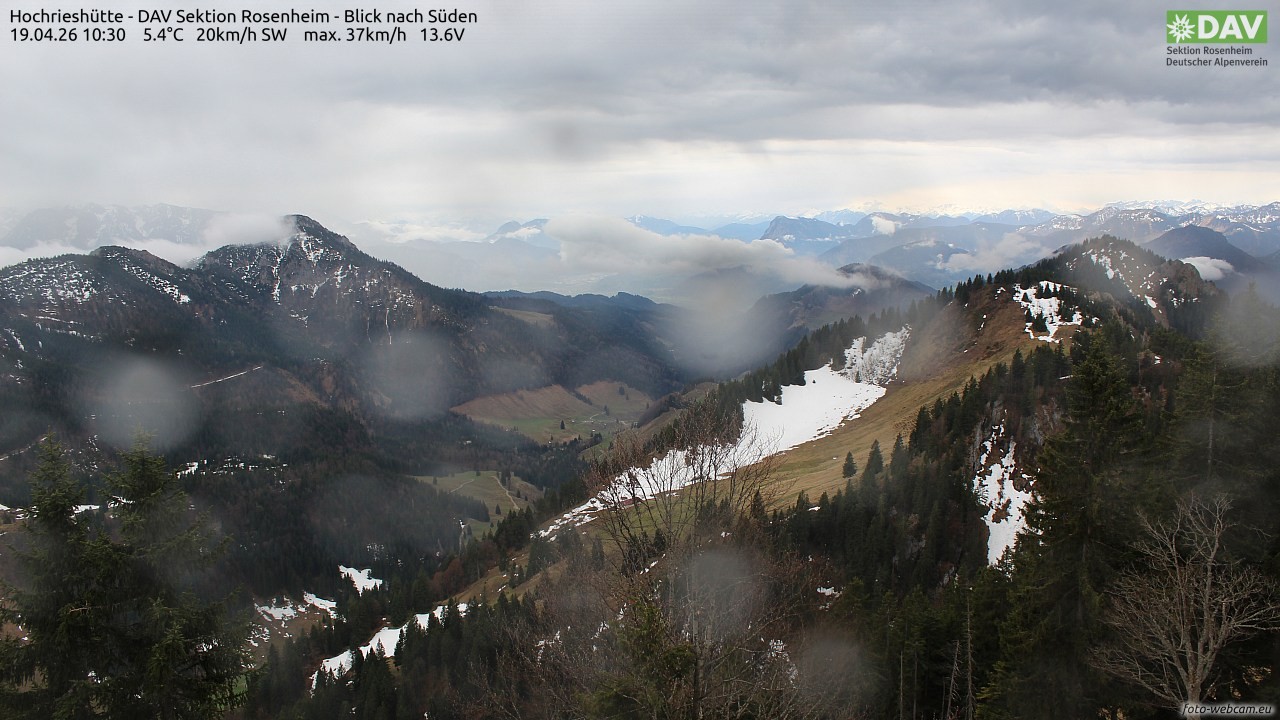 Archiv Foto Webcam Hochries Süd