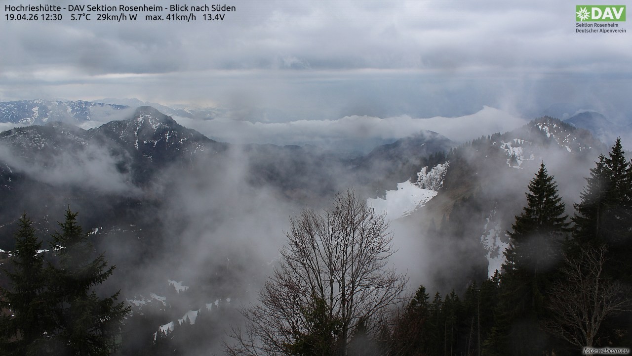 Archiv Foto Webcam Hochries Süd