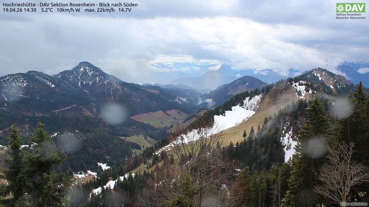 Archiv Foto Webcam Hochries Süd