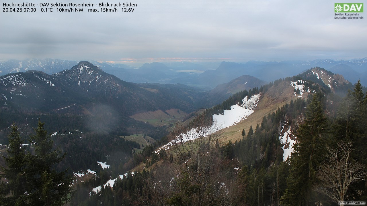 Archiv Foto Webcam Hochries Süd